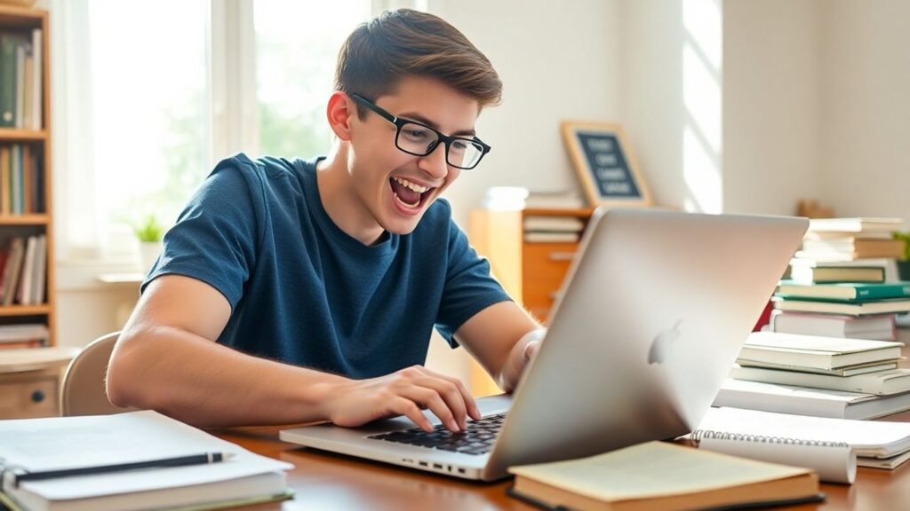Estudante aprendendo com o MEC em um guia completo.