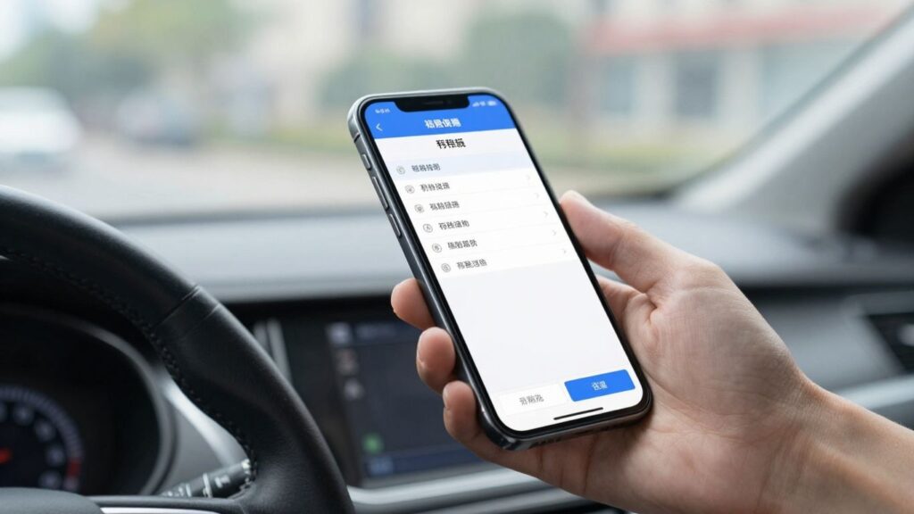Pagamento do IPVA 2026 em um smartphone.