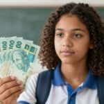 Estudante brasileiro com dinheiro, futuro promissor.