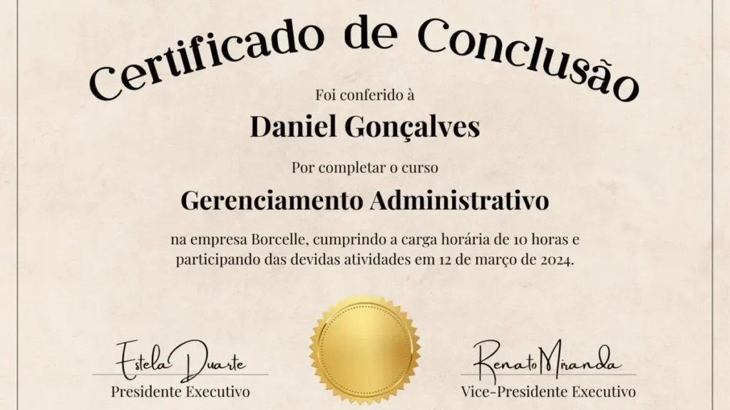 Certificado de conclusão de curso