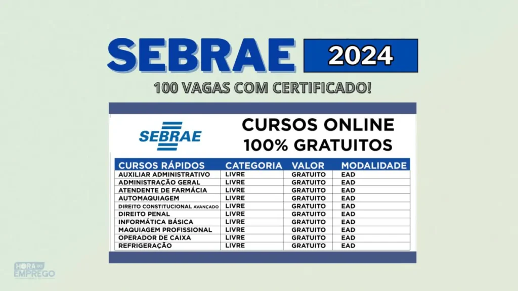 Sebrae: Cursos Gratuitos e Como Trabalhar (Guia Completo)